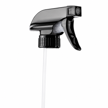 Leather Expert trigger sprayer for PET and HDPE bottles 28/410 thread 285mm tube black