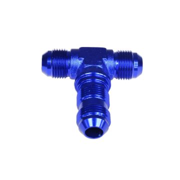 TEE BULKHEAD MALE/MALE/MALE AN12 Blue