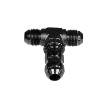 TEE BULKHEAD MALE/MALE/MALE AN4 Black