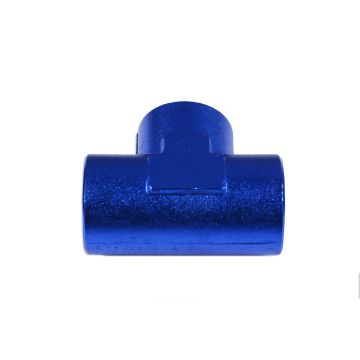 Tee female/female/female 1/2 NPT Blue