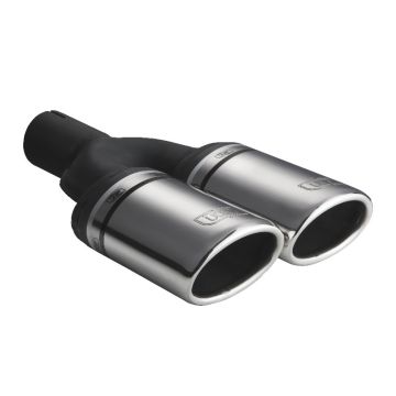 Universal Exhaust Tail Pipe Muffler Tip oval 95×65mm lenght 200mm mounting diameter 45mm