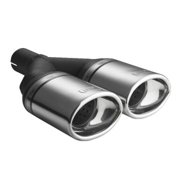 Universal Exhaust Tail Pipe Muffler Tip oval 120×80mm lenght 250mm mounting diameter 50mm