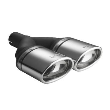Universal Exhaust Tail Pipe Muffler Tip oval 120×80mm lenght 250mm mounting diameter 50mm