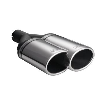 Universal Exhaust Tail Pipe Muffler Tip oval 220×80mm lenght 220mm mounting diameter 50mm