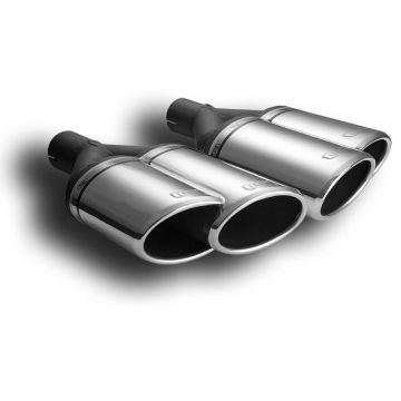 Universal Exhaust Tail Pipe Muffler Tip oval 95×65mm lenght 200/180mm mounting diameter 45mm
