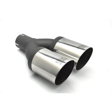 Universal Exhaust Tail Pipe Muffler Tip round 90mm lenght 220mm mounting diameter 50mm