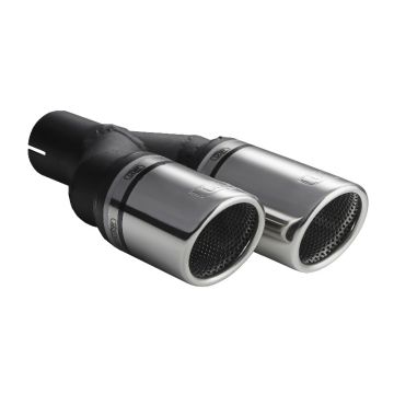 Universal Exhaust Tail Pipe Muffler Tip round 90mm lenght 225/205mm mounting diameter 50mm