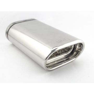 Universal Exhaust Tail Pipe Muffler Tip oval 145×75mm lenght 240mm