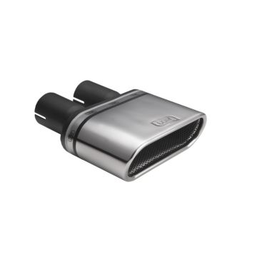 Universal Exhaust Tail Pipe Muffler Tip oval 167×60mm lenght 120mm mounting diameter 50mm