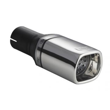 Universal Exhaust Tail Pipe Muffler Tip rectangular 80×65mm lenght 120mm mounting diameter 45mm