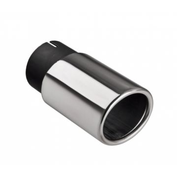 Universal Exhaust Tail Pipe Muffler Tip oval 65×55mm lenght 80mm mounting diameter 50mm