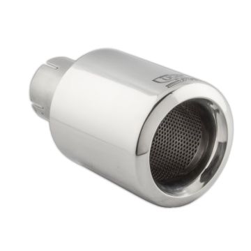 Universal Exhaust Tail Pipe Muffler Tip round 100mm lenght 120mm mounting diameter 50mm