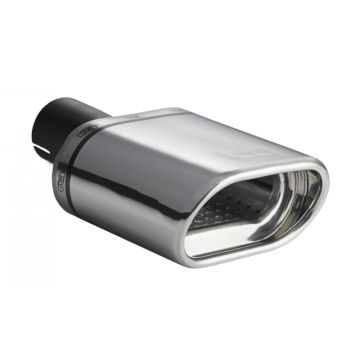 Universal Exhaust Tail Pipe Muffler Tip oval 145×75mm lenght 200mm mounting diameter 45mm