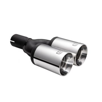 Universal Exhaust Tail Pipe Muffler Tip round 80mm lenght 200mm mounting diameter 50mm