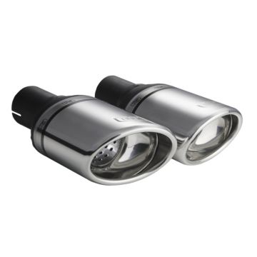 Universal Exhaust Tail Pipe Muffler Tip oval 120×80mm lenght 120mm mounting diameter 50mm