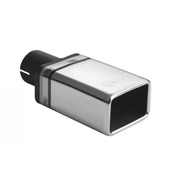 Universal Exhaust Tail Pipe Muffler Tip rectangular 82×54mm lenght 120mm mounting diameter 50mm