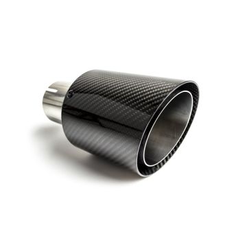 Universal Exhaust Tail Pipe Muffler Tip round 90mm lenght 105mm mounting diameter 50mm