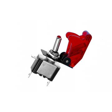 Włącznik dźwigniowy z diodą zabezpieczony osłoną 12V