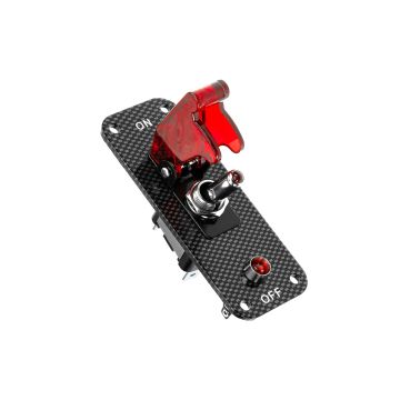 Włącznik dźwigniowy z diodą zabezpieczony osłoną 12V