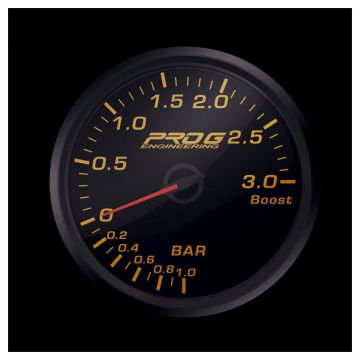 Wskaźnik Pro G Race Series 2 RC, doładowania Boost 3 Bar RED 60mm