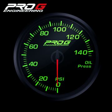Wskaźnik Pro G Race Series RC, ciśnienia oleju PSI GREEN 60mm
