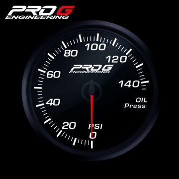 Wskaźnik Pro G Race Series RC, ciśnienia oleju PSI WHITE 60mm