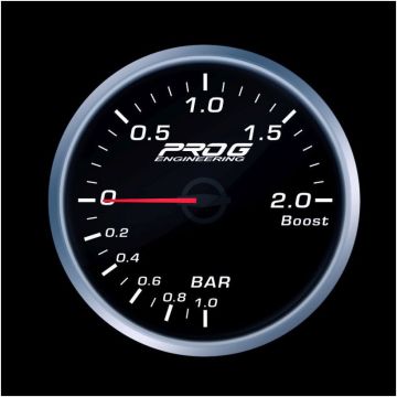 Wskaźnik Pro G Race Series RS, doładowania Boost 2 Bar WHITE 52mm