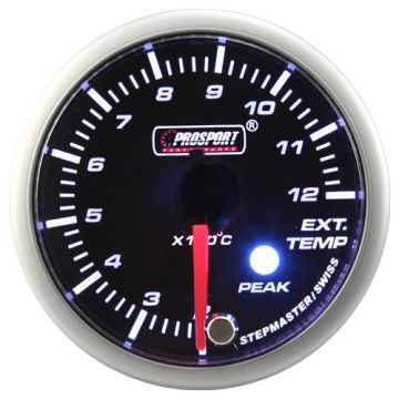 Prosport EGT Indicator Stepper Motor Peak series 52mm Green