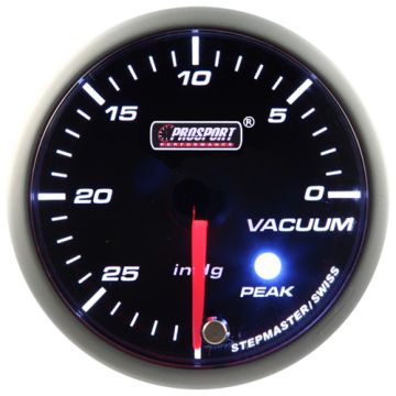 Wskaźnik Prosport Podciśnienie seria Stepper Motor Peak 52mm Green