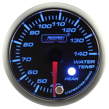 Prosport water temperature Indicator Stepper Motor Peak series 52mm Blue