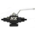 Lightweight Billet Aluminum In-Line Ball Valve- 1/2 Inch I.D. W/ 4AN Fittings Nitrous Express NX-15159-4