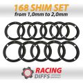 Differential Backlash adjustment shim kit 168mm for BMW bolt type 