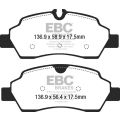 DP42222R Brake Pads YELLOWSTUFF EBC Brakes for Ford COMMERCIAL Transit 4th Gen 310 Transit 4th Gen 350 Transit 4th Gen 430 Transit 4th Gen 470 Transit Custom 330 Ford Transit 150 Transit 250 Transit 350