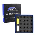 Aluminium wheel nuts FMIC.Pro M12x1.25 Black 20 pcs. conical through-piece