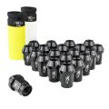 Aluminium wheel nuts FMIC.Pro M12x1.25 Black 20 pcs. conical through-piece