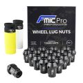 Aluminium wheel nuts FMIC.Pro M14x1.5 Black 20 pcs. conical through-piece