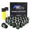 Aluminium wheel nuts FMIC.Pro M14x1.25 Grey (gun metal) 20 pcs. conical through-piece