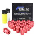 Aluminium wheel nuts FMIC.Pro M14x1.5 Red 20 pcs. conical through-piece