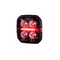 Warning Position Light Beacon LED Purelux Ultra Slim Square Amber / Red 60mm 12V 24V 8W