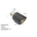 Universal Exhaust Tail Pipe Muffler Tip round 90mm lenght 105mm mounting diameter 55mm