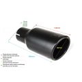 Universal Exhaust Tail Pipe Muffler Tip round 80mm lenght 120mm mounting diameter 60mm
