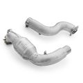 Downpipe with heat shield and catalytic converters for Mercedes-AMG A35 GPF W177 4MATIC EURO 6 with GPF OFF 200 cpsi