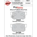 Brake Pads Wilwood 150-D0537K PM ProMatrix D537 Street Performance Racing Pads .58