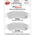Brake Pads Wilwood 150-D0729K PM ProMatrix D729 Street Performance Racing Pads .61
