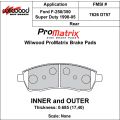 Brake Pads Wilwood 150-D0757K PM ProMatrix D727 Street Performance Racing Pads .685