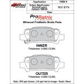 Brake Pads Wilwood 150-D0770K PM ProMatrix D770 Street Performance Racing Pads .545