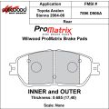 Brake Pads Wilwood 150-D0906AK PM ProMatrix D906A Street Performance Racing Pads .685