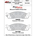 Brake Pads Wilwood 150-D0965K PM ProMatrix D965 Street Performance Racing Pads .72