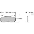 Brake Pads Wilwood 15B-10725K PolyMatrix B 6712 High-Temperature Racing Pads .49