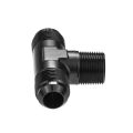 Adapter Trójnik Męski/Męski/Męski AN6 - 1/4 NPT - AN6 Czarny